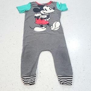 RAGS Disney Retro Mickey Mouse Short Sleeve Romper  3/4Y